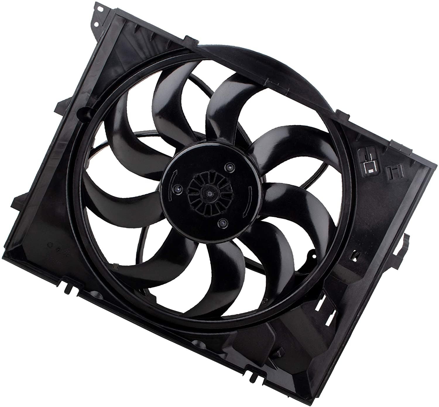 BMW Radiator Cooling Fan Assembly Replacement - Compatible with 128i, 325i, 328i, 330i xDrive (Base, Coupe, Sedan, Wagon, Luxury, Modern Sport Models) - OEM# 17427562080, 17427522055, BM3117101 - Perfect for Engine Cooling System Repair & Maintenance