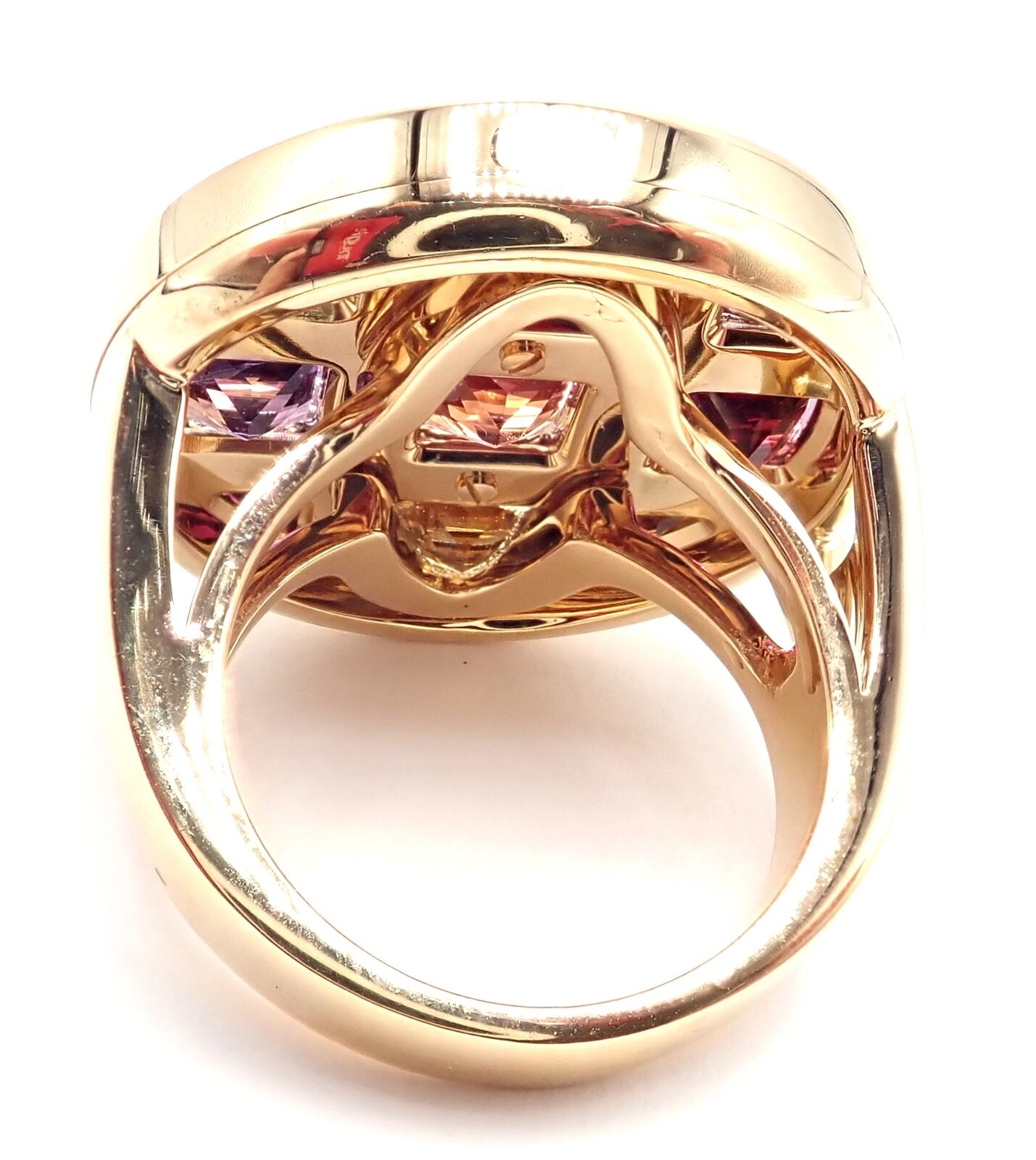 Authentic Cartier Pasha 18k Yellow Gold Ring with Amethyst, Citrine, Garnet & Tourmaline Gemstones | Luxury Jewelry for Women, Gift for Anniversary, Wedding & Special Occasions