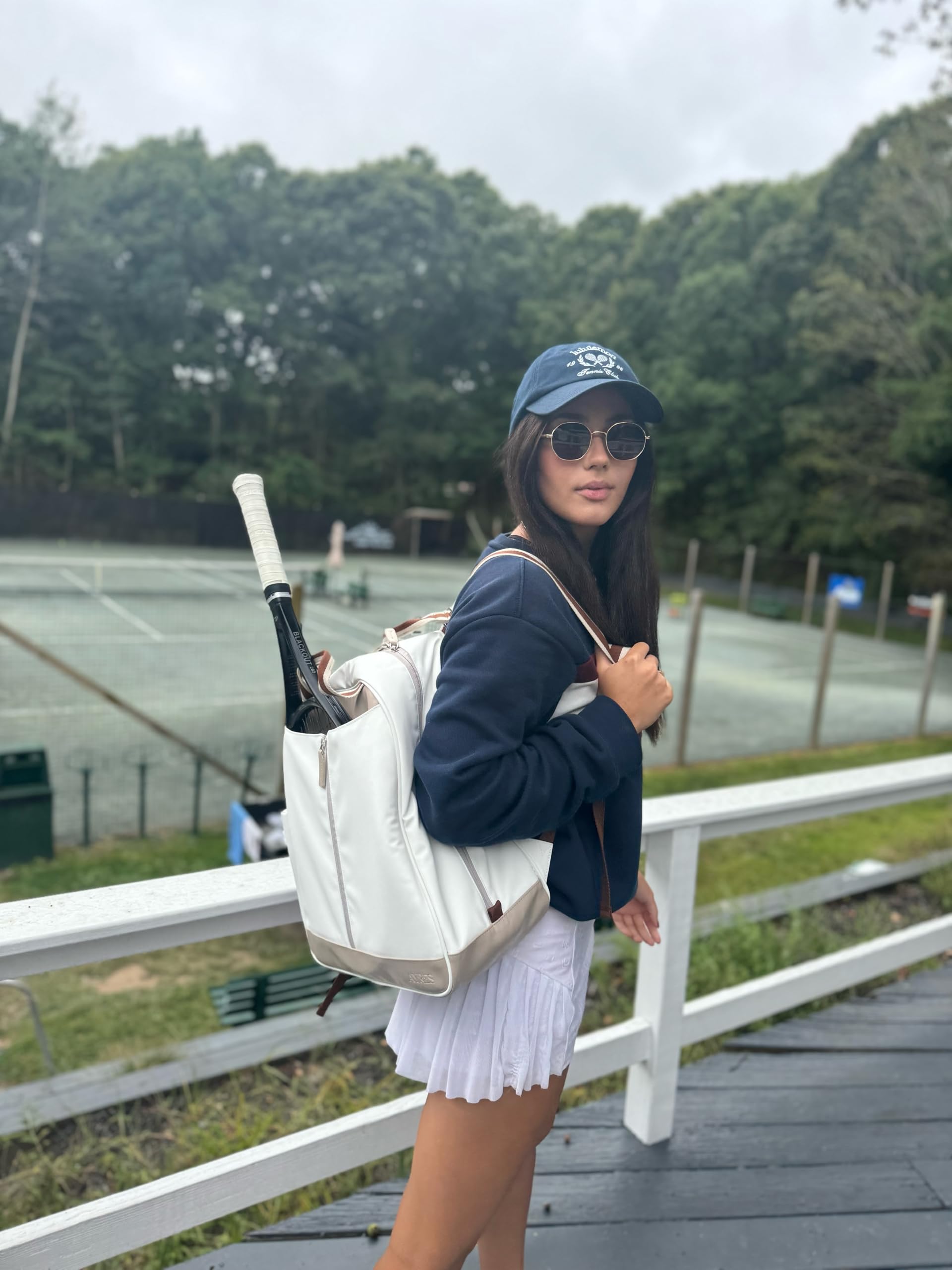 **Stylish Women's Tennis Backpack - Lightweight Padel & Pickleball Bag Holds 2 Rackets | Perfect for Gym, Court & Travel | Durable & Spacious Tennis Racket Bag for Women**