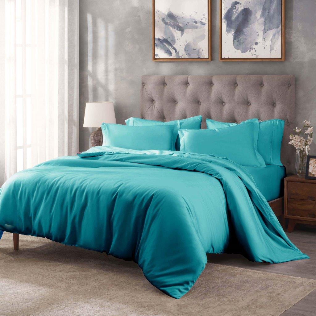 Premium Egyptian Cotton 400 Thread Count Duvet Cover Set - Ultra Soft & Breathable Bedding for Luxury Hotels & Master Bedrooms