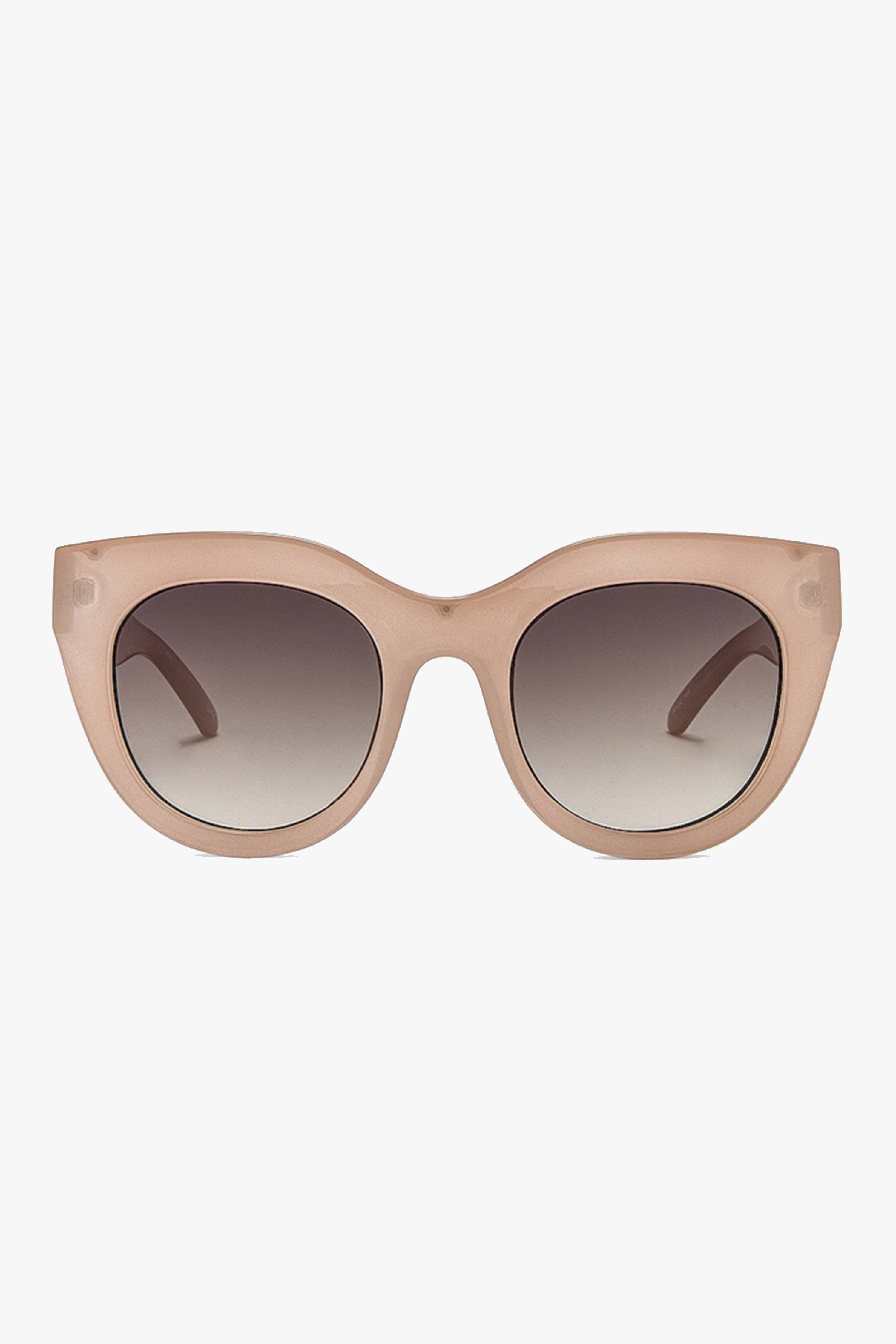 Air Heart Oversized Cat Eye Sunglasses in Oatmeal - Trendy Vintage Style for Women, Perfect for Beach, Driving & Outdoor Activities