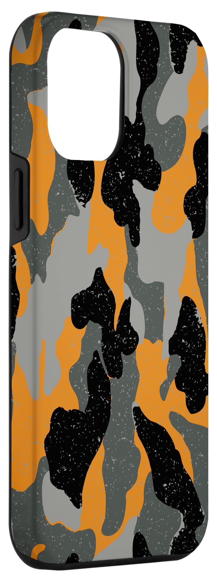 iPhone 12 Pro Max Camouflage Phone Case - Durable Hunter Orange Black Grey Camo Cover | Shockproof & Scratch-Resistant Protection for Outdoor Adventures, Hunting & Daily Use
