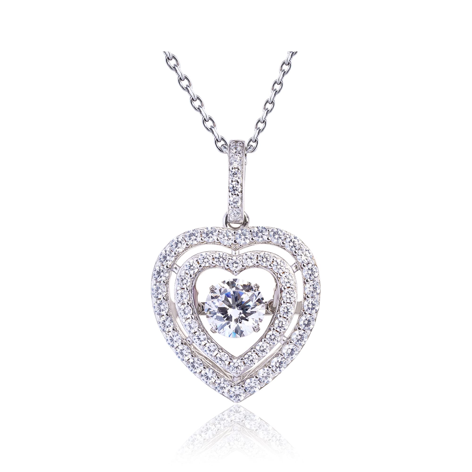 925 Sterling Silver Heart Necklace for Women - Elegant Christmas, Anniversary & Birthday Gift - Perfect for Romantic Occasions & Special Celebrations