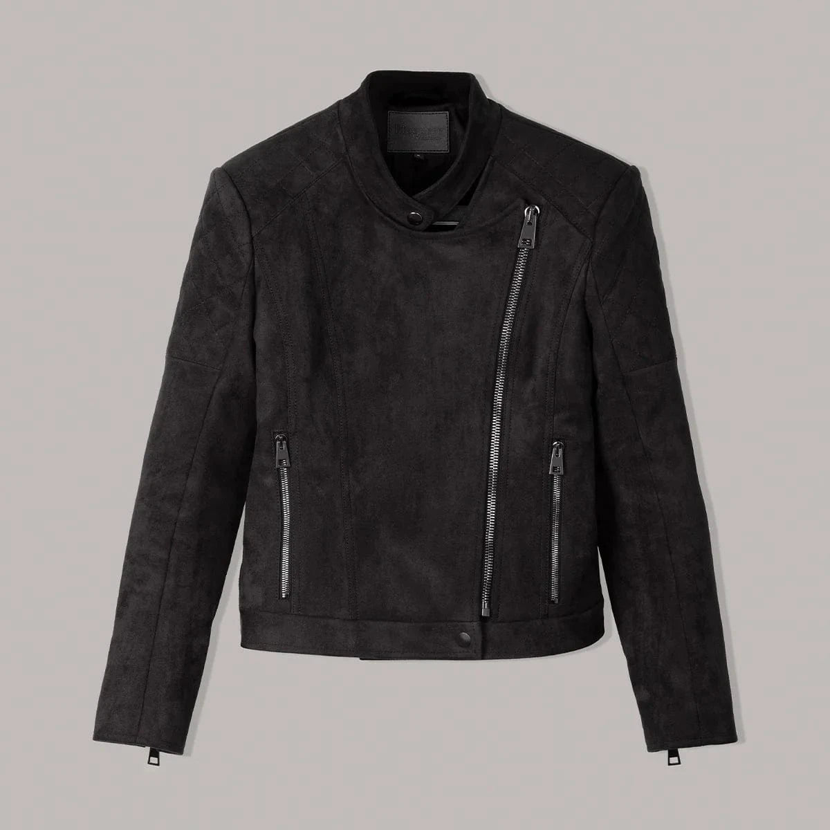 Vegan Suede Jacket for Women - Black | Eco-Friendly Faux Leather Jacket | Perfect for Casual Outings, Parties & Fall Fashion