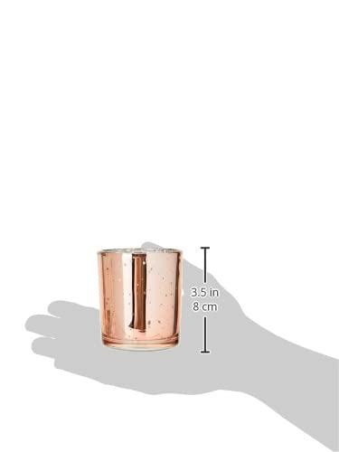 Rose Quartz Glass Candle Holder - 70X90MM (2.75x3.54 Inches) - Elegant Home Decor for Wedding Centerpieces, Tabletop Decor, Spa Relaxation & Gift Giving