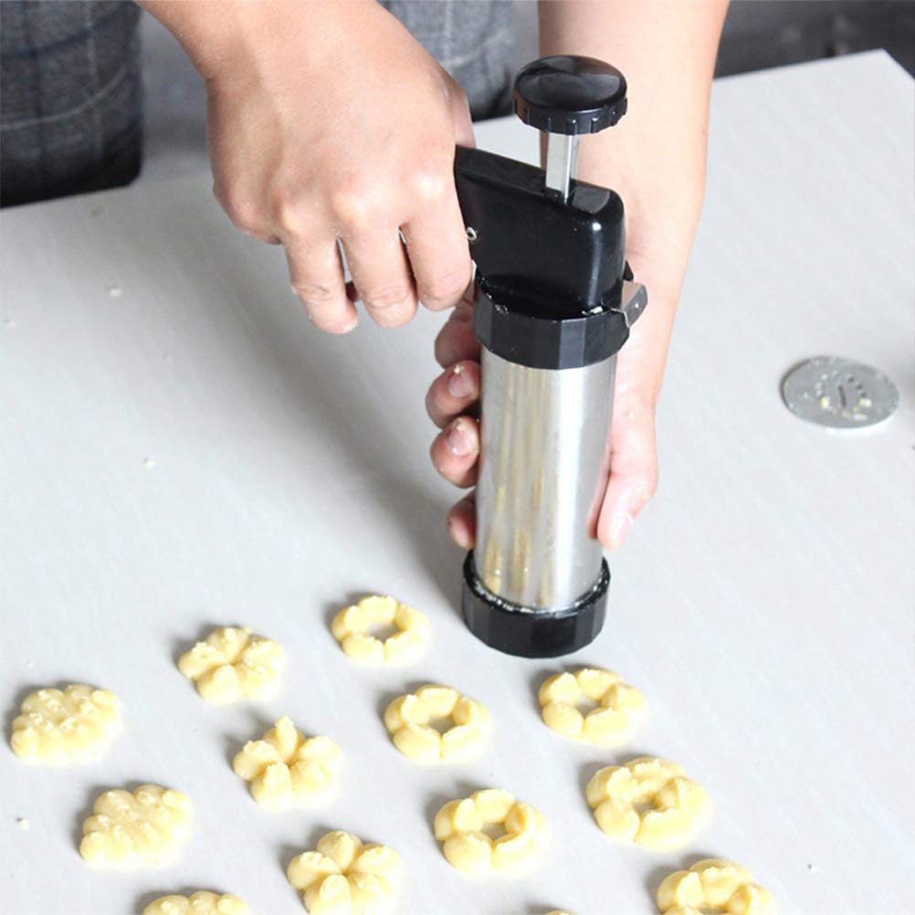 Cookie Press Kit - Stainless Steel Cookie & Biscuit Maker Machine Set for DIY Baking, Churros, and Pastries | Perfect for Holiday Baking, Party Treats, and Homemade Desserts