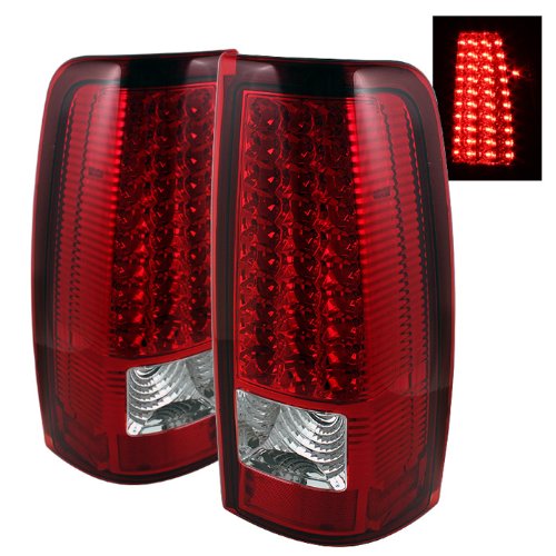 Xtune LED Tail Lights for Cars - Red Clear Lens (ALT-ON-CS99-LED-RC) | High Visibility Brake Lights | Perfect for Night Driving & Enhanced Vehicle Safety