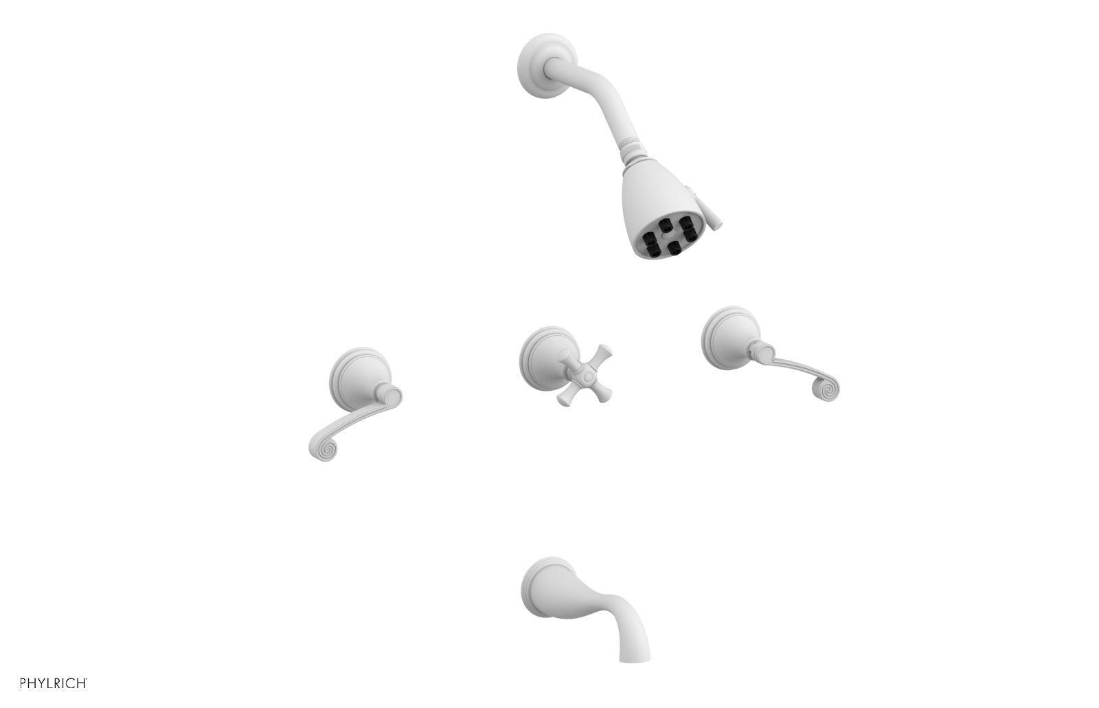 3RING D2206 Three Handle Tub and Shower Faucet Set - Chrome Finish, Hot & Cold Water Control, Easy Installation for Bathroom Renovation (Perfect for Modern Homes, Apartments, and Hotel Bathrooms)