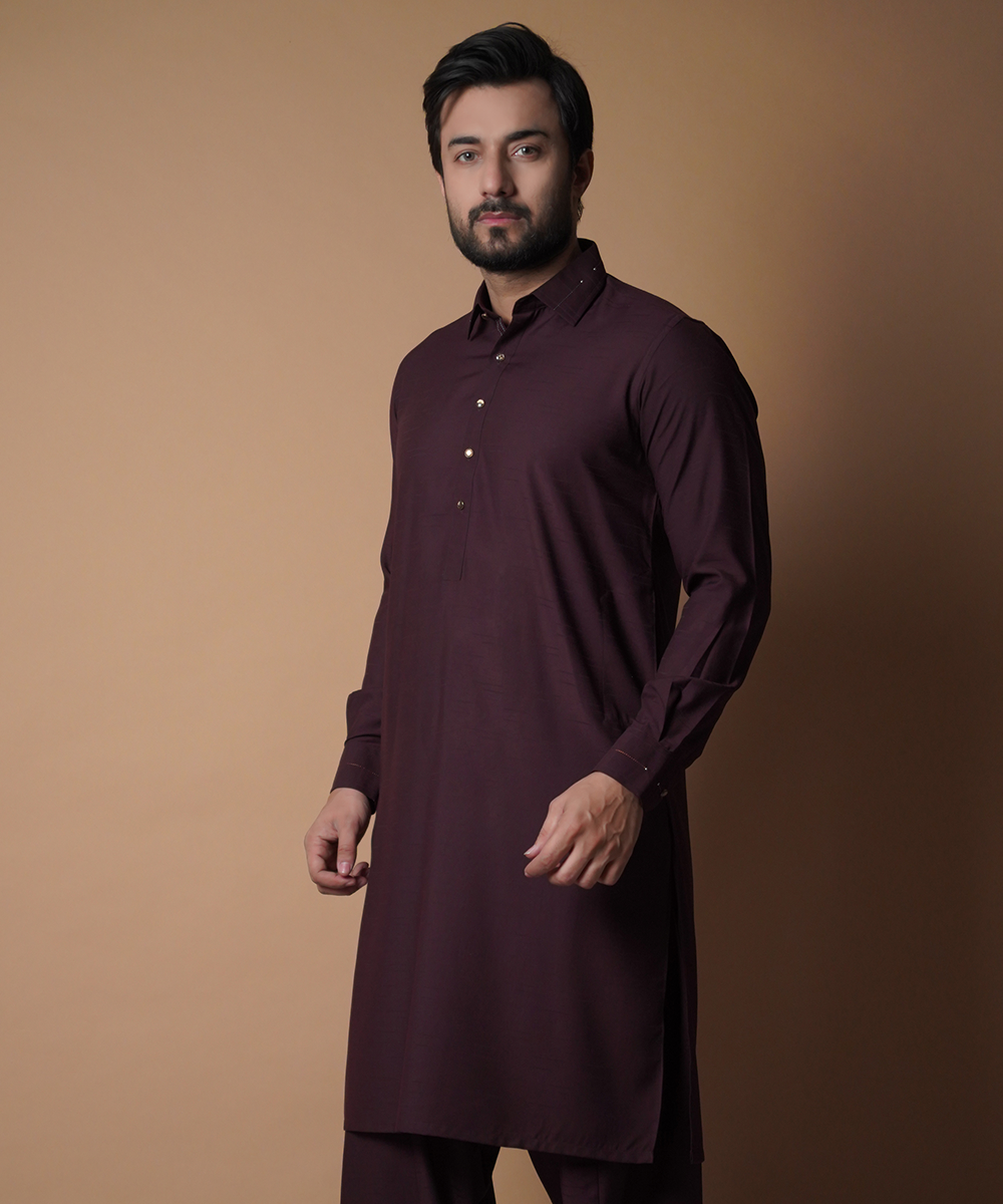 Elegant Deep Maroon Shalwar Kameez - Traditional Pakistani Outfit for Women | Perfect for Weddings, Parties & Cultural Events