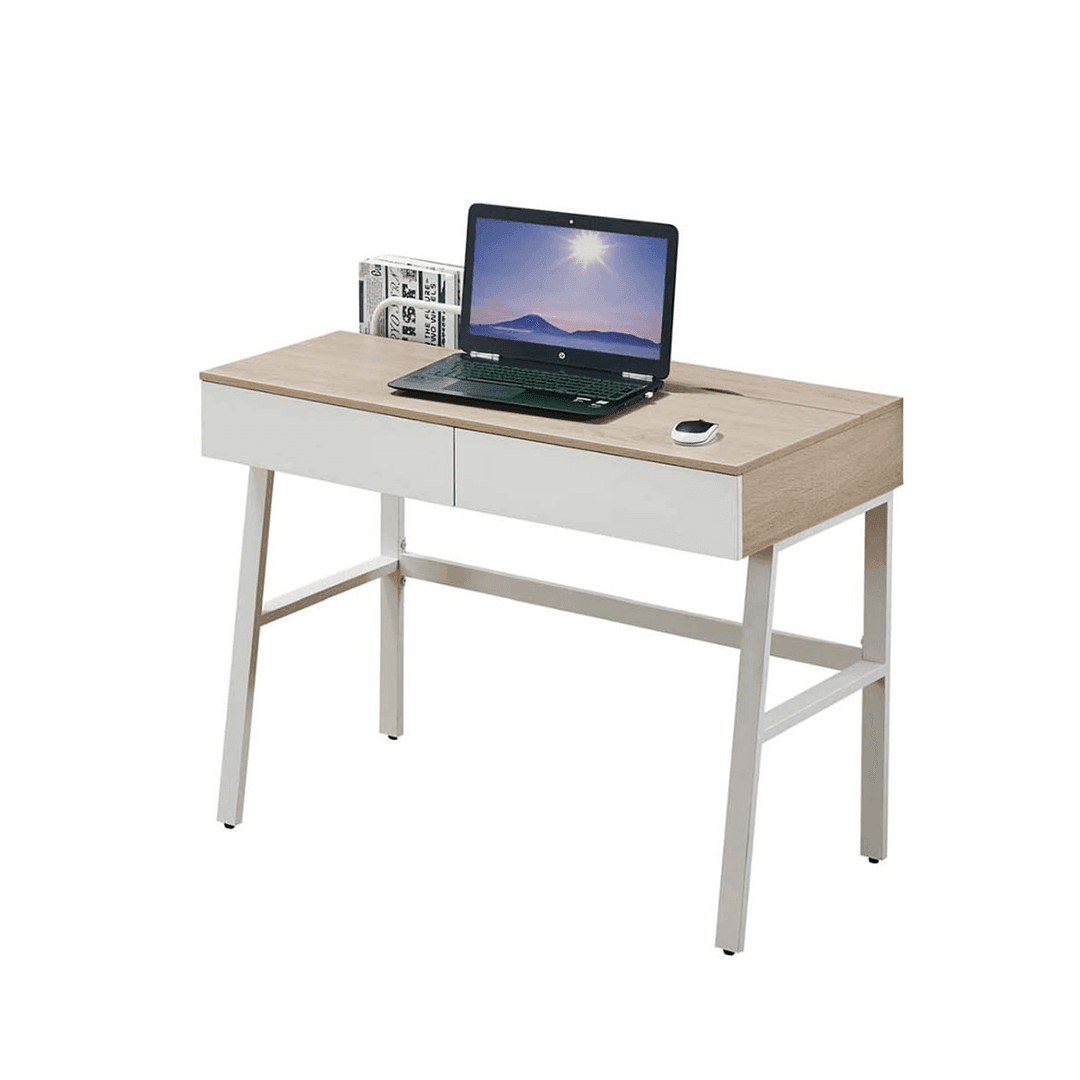 100cm Gable Study Table - Sturdy & Modern Writing Desk for Home Office, Dorm Room, or Study Space - Perfect for Remote Work, Online Classes & Homework
