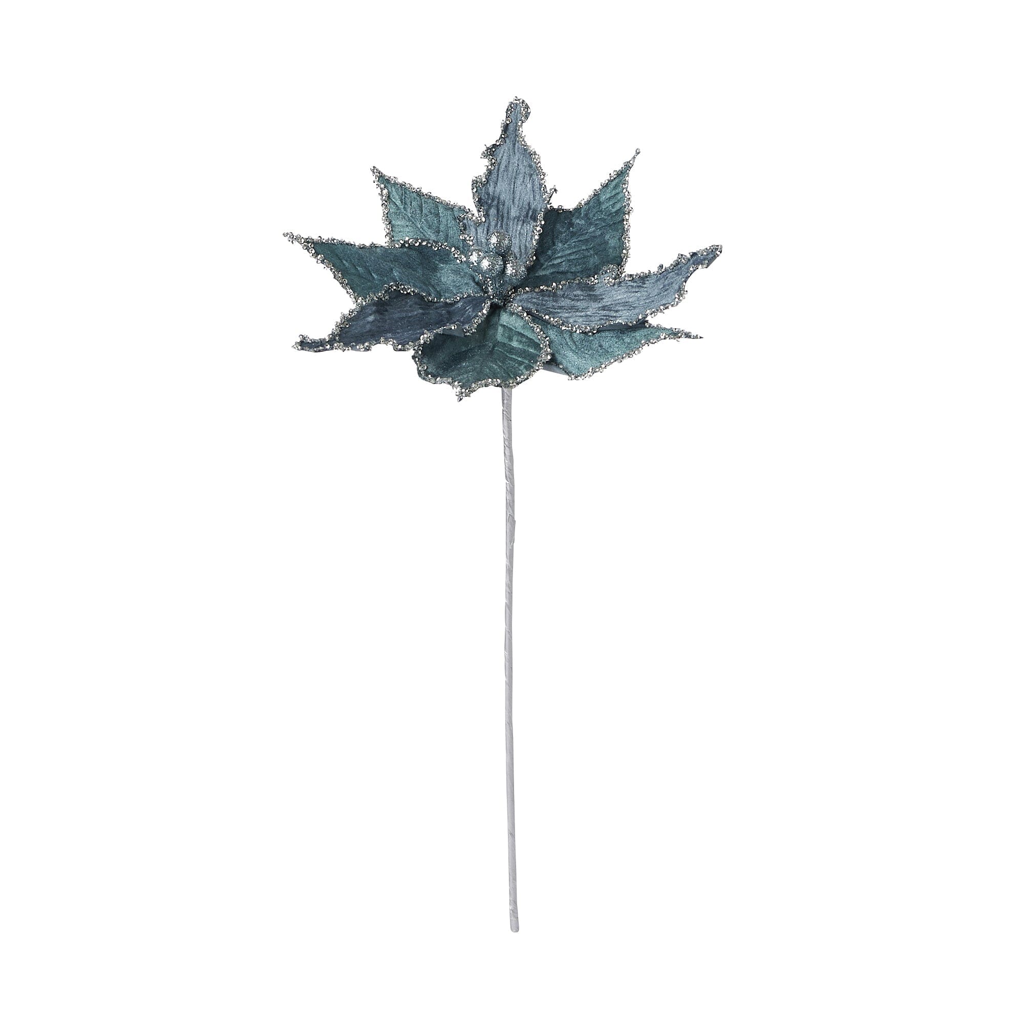 Velvet Flower Navy Artificial Plants - Realistic Home Decor for Living Room, Bedroom, Office & Wedding Centerpieces