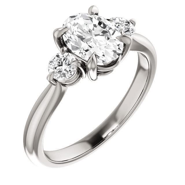 2 CT Oval Colorless Moissanite Engagement Ring for Women - Sterling Silver & Solid Gold Wedding Bridal Ring Set - 4-Prong Eternity Diamond Solitaire - Perfect for Proposals, Anniversaries & Special Occasions