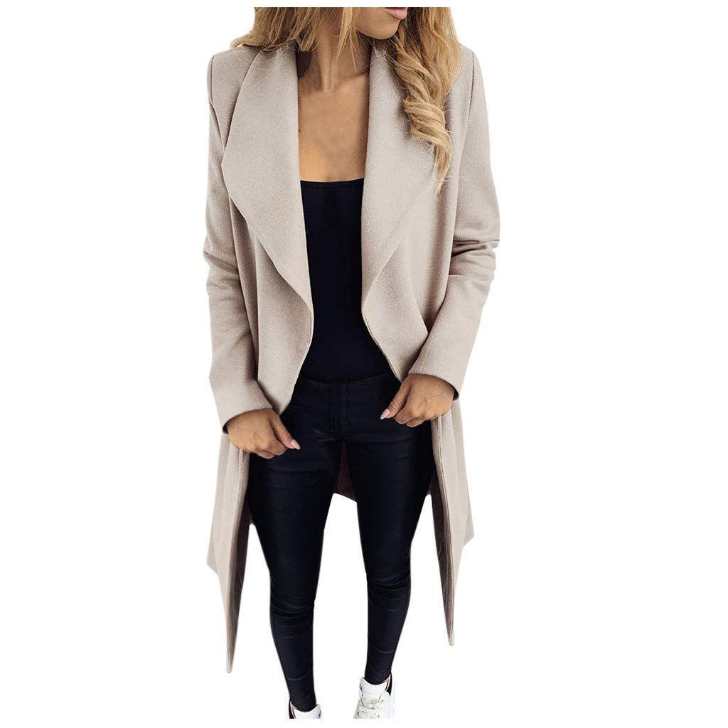 Women's Long Sleeve Cardigan with Pockets - Soft Open Front Short Coat for Casual Wear, Office & Fall Layering