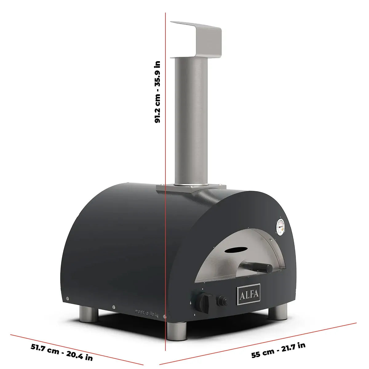 Alfa Pizza Ovens Moderno Portable LP Gas Outdoor Pizza Maker - Perfect for Backyard, Camping & Outdoor Cooking Parties