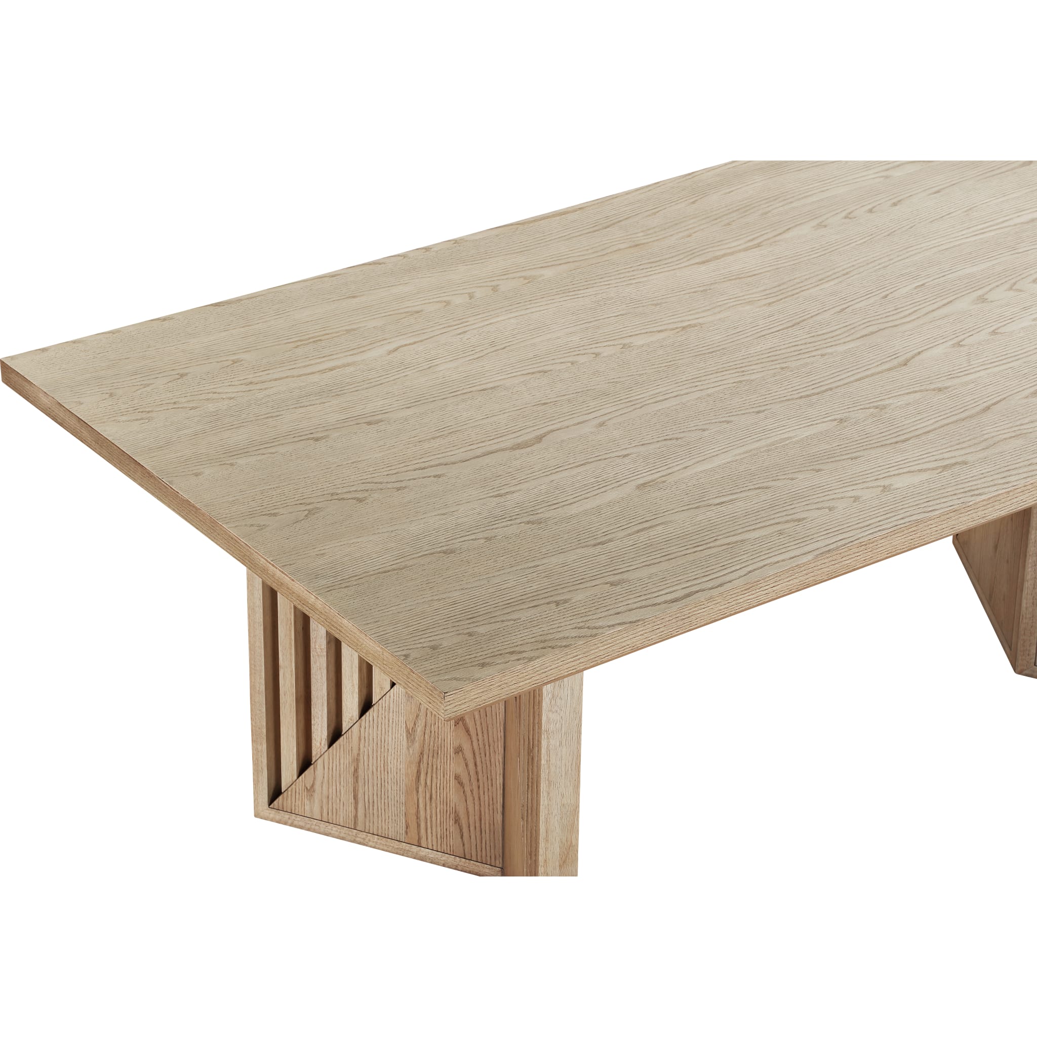 Sumner Double Pedestal Oak Dining Table - Natural Finish Solid Wood Kitchen Table for 6-8 People | Perfect for Family Dinners & Entertaining Guests