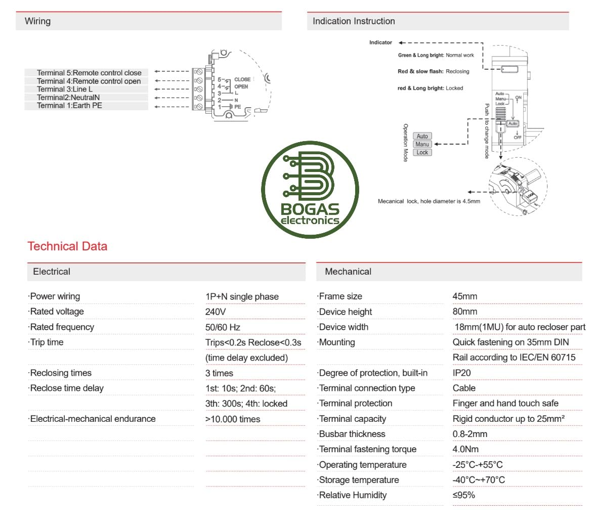 3 Phase Auto-Resetting Differential Circuit Breaker (3P+N) - 300mA Super Immune Protection for Industrial & Commercial Electrical Safety