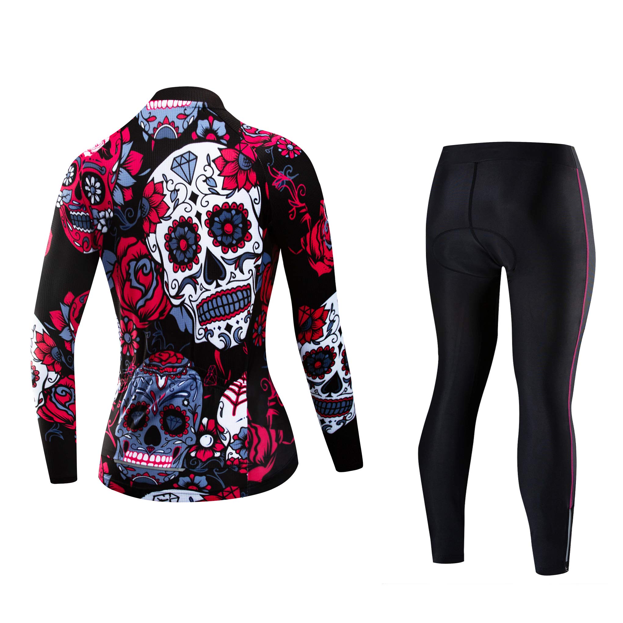 JPOJPO Women's Cycling Jersey - Breathable Long Sleeve Bike Shirt for Spring & Autumn - Youth & Ladies Cycling Clothing - Perfect for Road Biking & Outdoor Sports