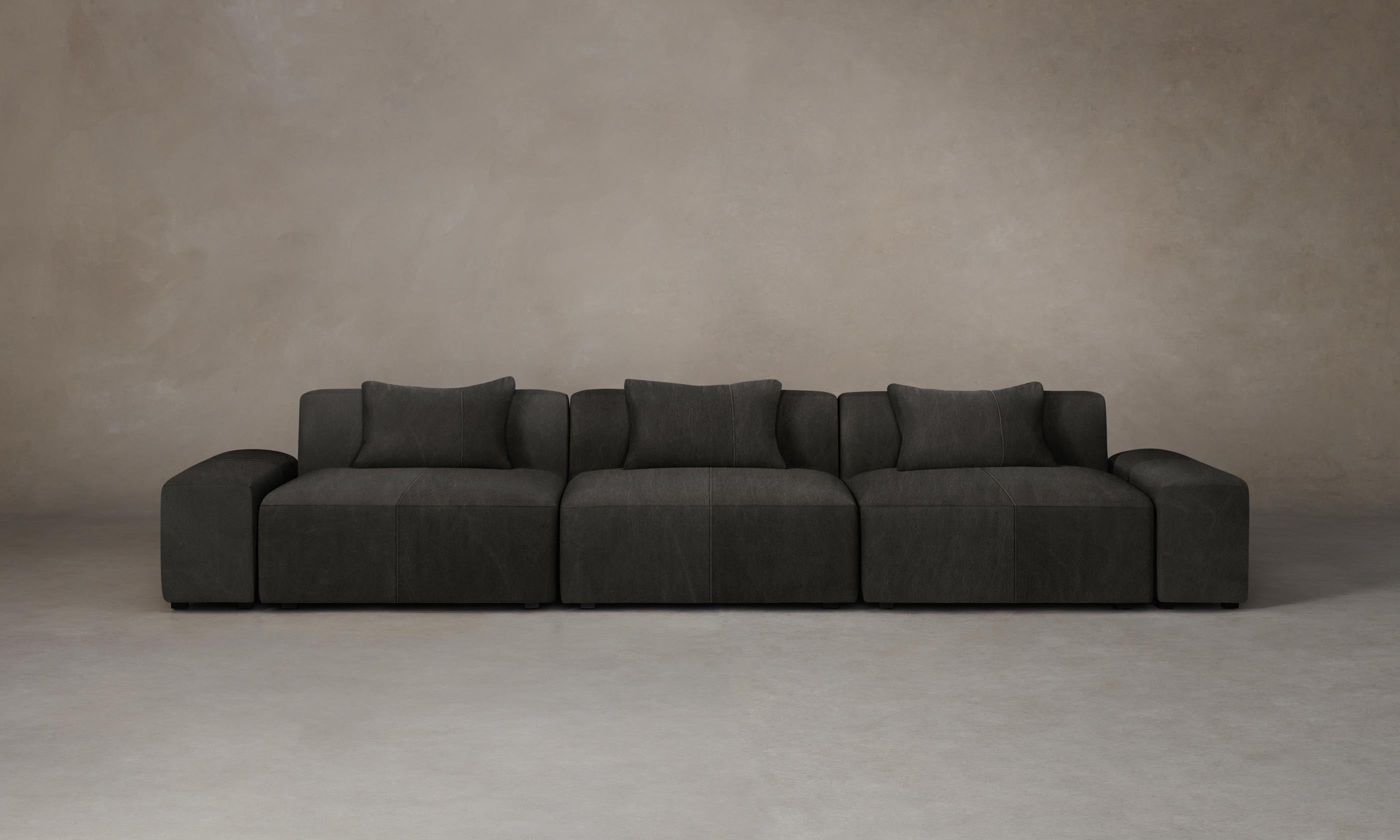 Breuer Modular Sectional Sofa - Premium Tuscan Leather Seal Brown - Perfect for Living Room, Home Theater & Lounge Areas