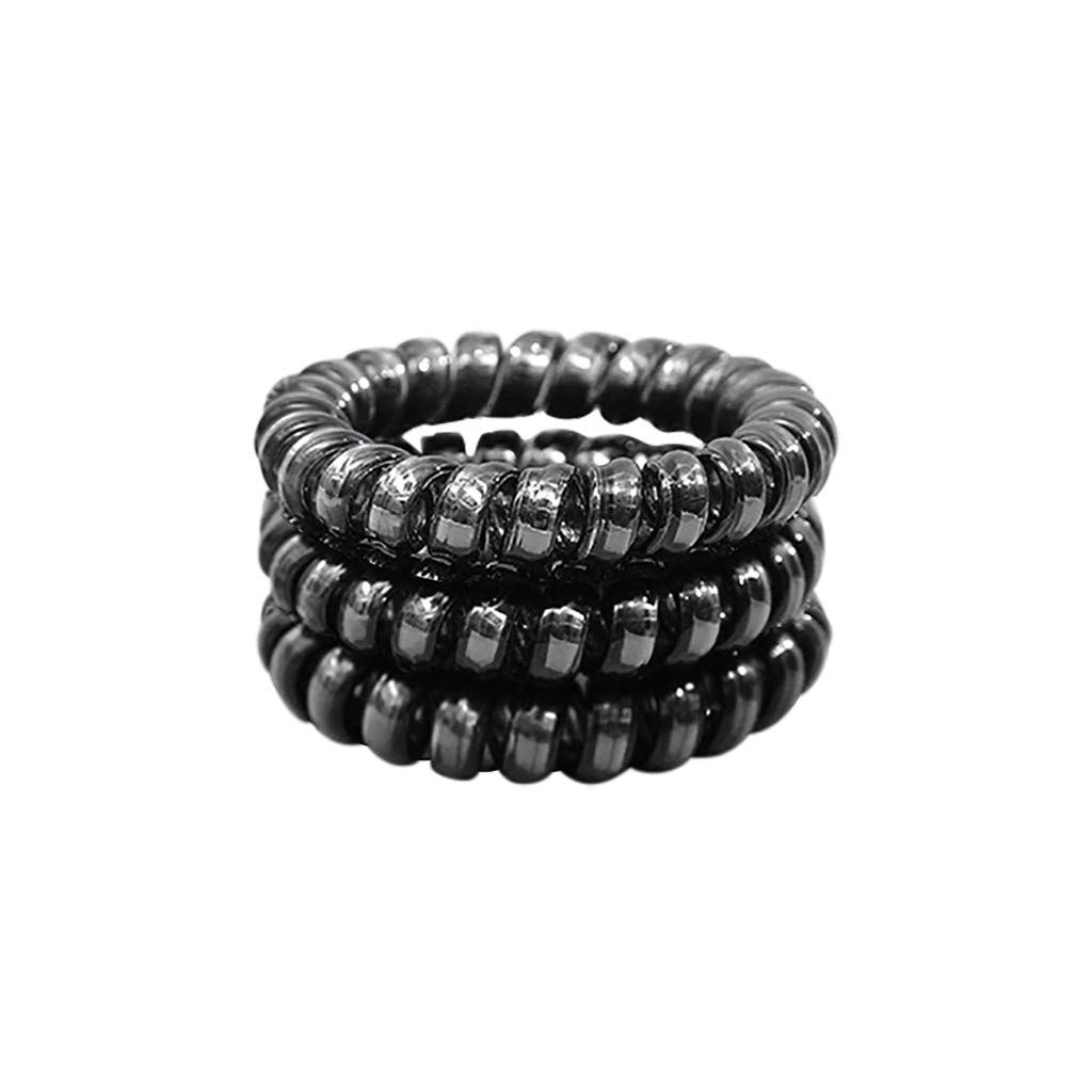 PASHY Spiral Hair Ties - 9 Pack Invisible Traceless Coil Hair Bands for Women, No Crease Phone Cord Hair Accessories | Perfect for Workouts, Yoga, Office & Everyday Hairstyles