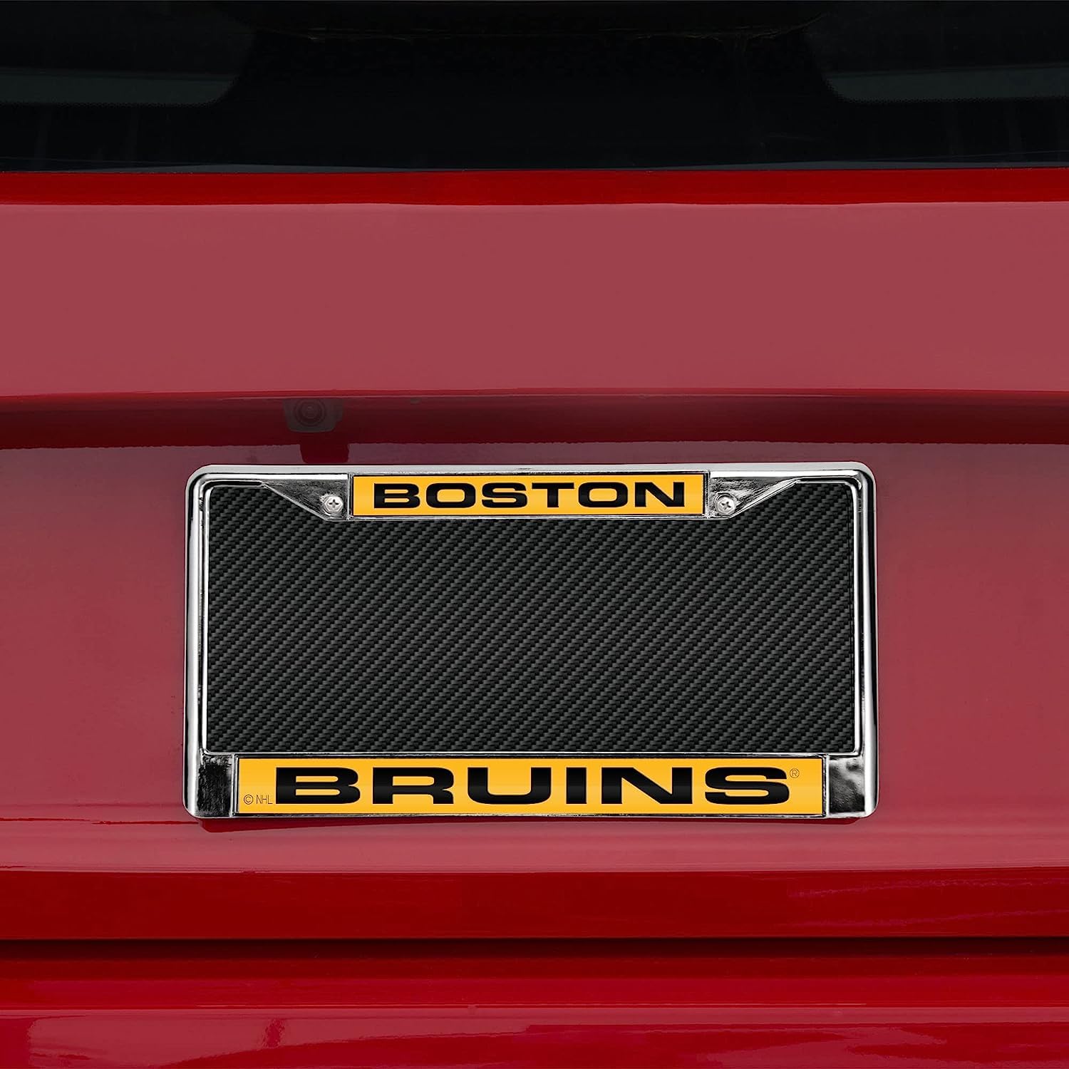 Boston Bruins NHL Chrome Metal Laser Cut License Plate Frame - Officially Licensed - Perfect for Cars, Trucks & Tailgating - Show Your Team Spirit