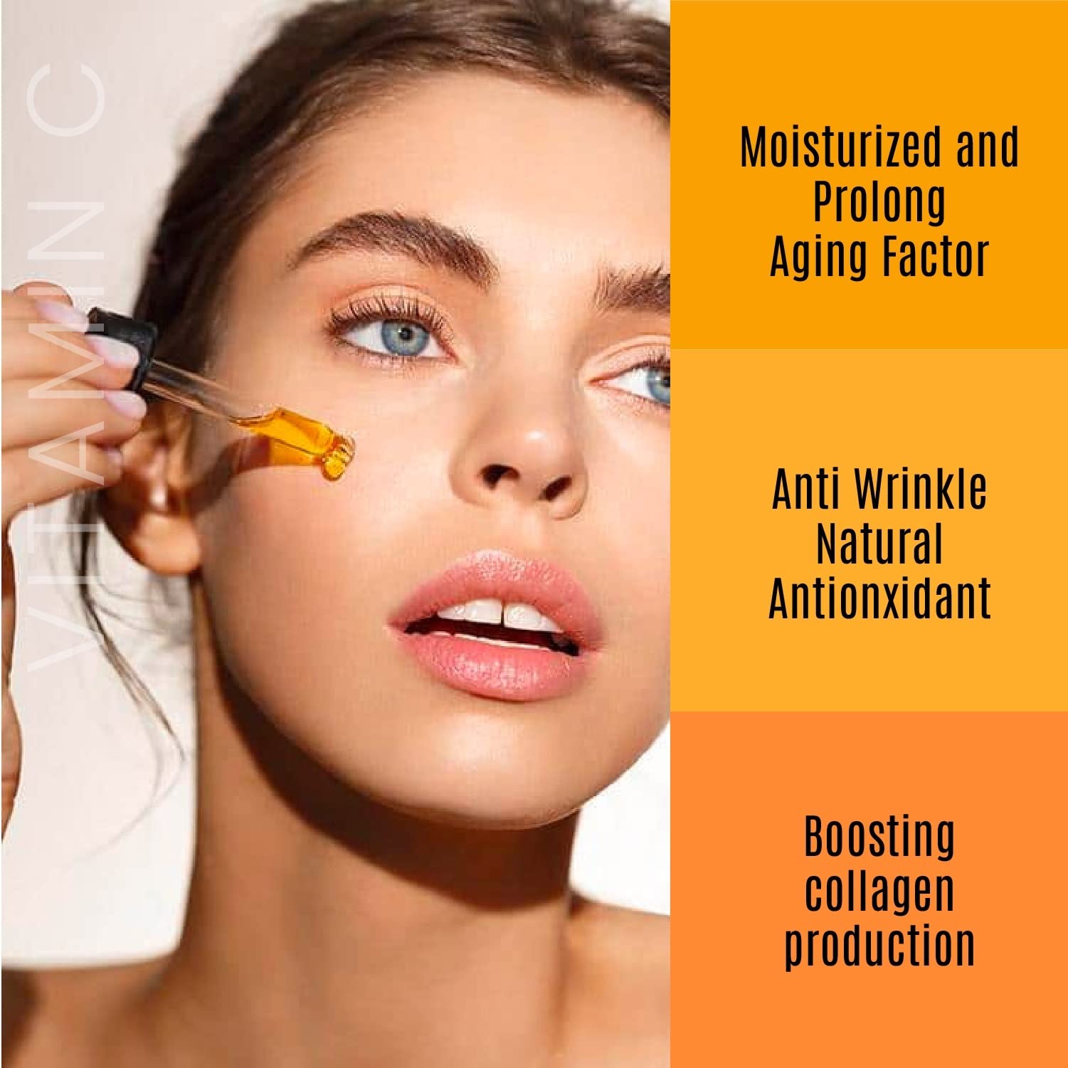 20% Vitamin C Serum with Hyaluronic Acid, Retinol, Vitamin E & B - Organic Anti-Aging Facial Treatment for Collagen Boost, Deep Hydration & Wrinkle Reduction (8 Fl Oz) | Perfect for Night Routine, Dry Skin Care & Daily Anti-Wrinkle Regimen