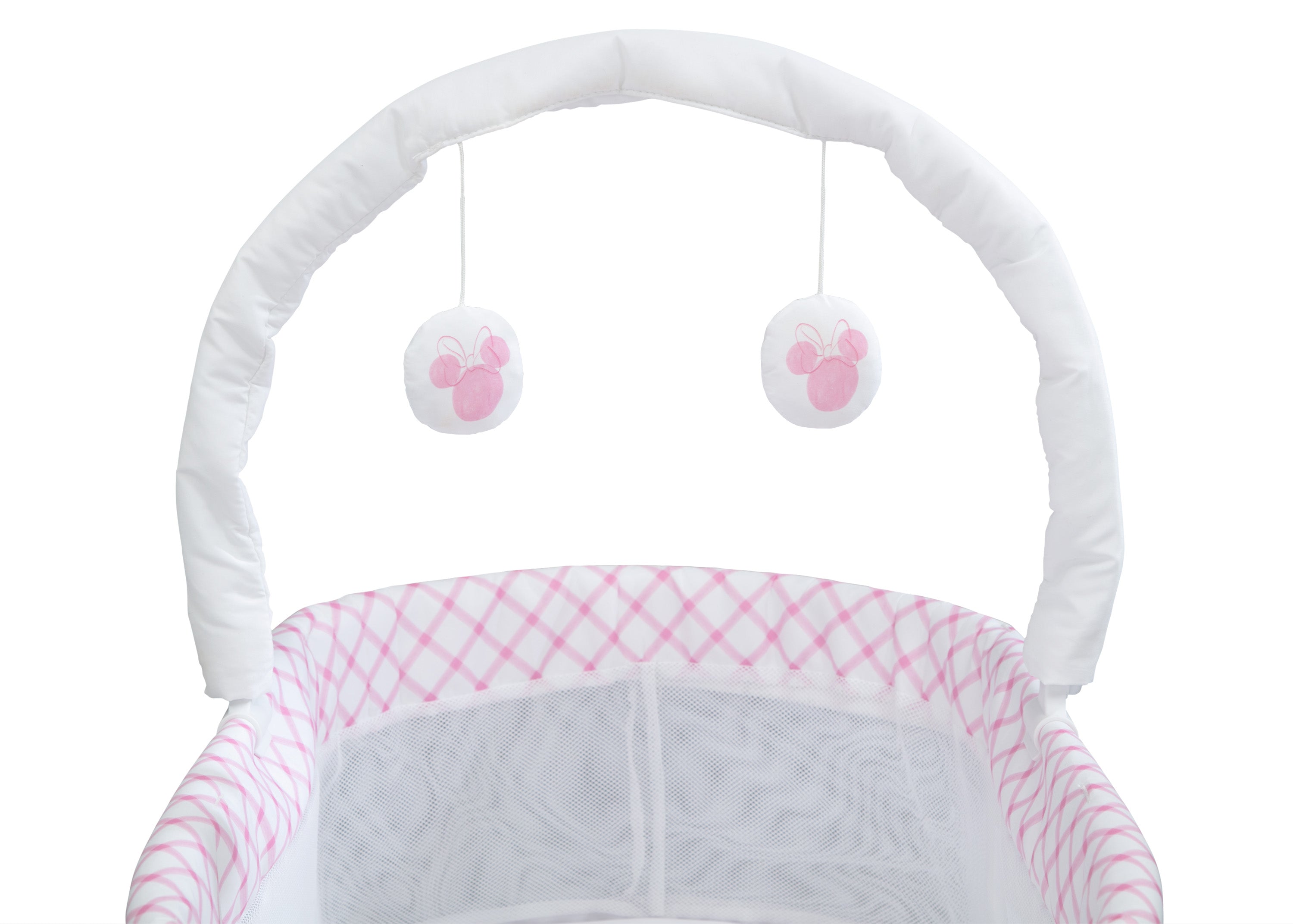 Minnie Mouse Sweet Dreams Bassinet for Baby Girls - Disney Nursery Crib with Canopy & Storage - Perfect for Newborns & Infants - Ideal for Bedrooms, Daycare & Travel
