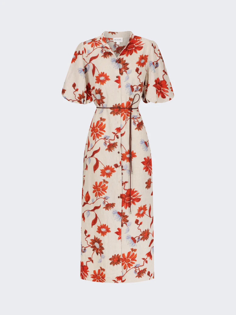 BERKLEY DRESS | Cactus Bloom Print Summer Dress for Women - Perfect for Beach Vacations, Garden Parties & Casual Outings