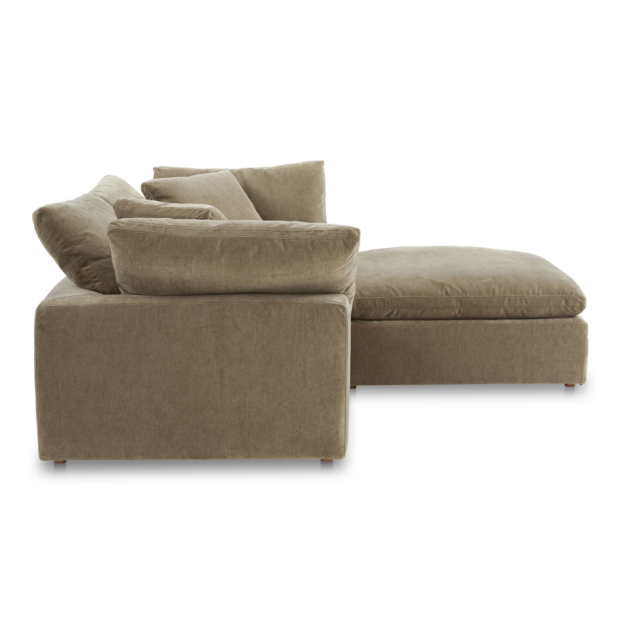 Clay Nook Performance Fabric Modular Sectional Sofa - Desert Sage Green | Modern L-Shaped Couch for Living Room, Lounge & Family Room | Durable & Comfortable Sectional Sofa Set