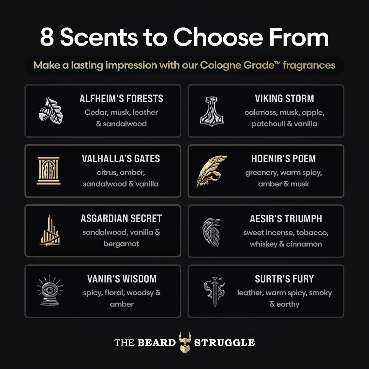 The Beard Struggle Ultimate Beard Growth Kit for Men - Balm, Butter, Brush, Comb, Oil, Wash & Conditioner | Moisturizing & Softening Beard Care Set | Aesir's Triumph Platinum Collection | Perfect for Daily Grooming & Styling