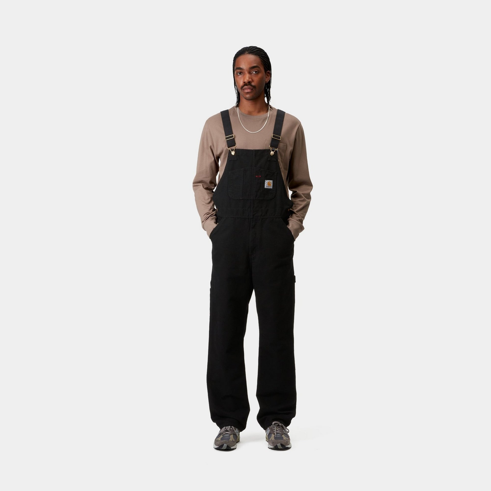 Men's Black Bib Overalls - Durable Denim Work Coveralls for Farming, Construction & Outdoor Activities