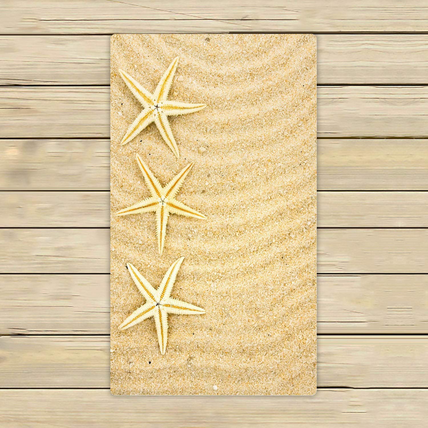ECZJNT Starfish Sand Beach Towel - 16x28 Inch Soft Absorbent Bath & Shower Towel for Home, Outdoor, Travel - Perfect for Beach, Pool, Picnic & Yoga