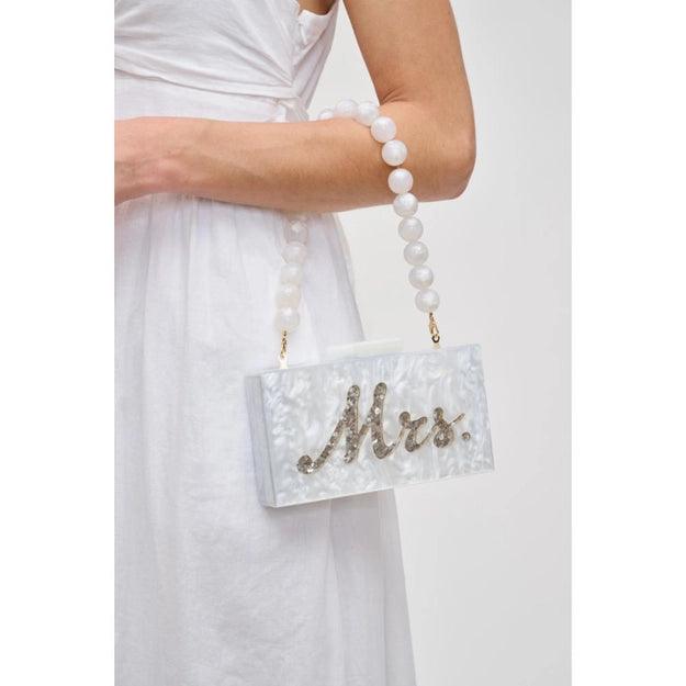 Elegant White Wedding Evening Clutch for Bride - Perfect for Bridal Parties, Prom & Special Occasions