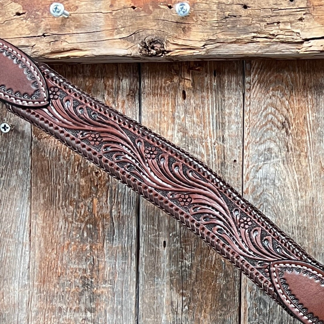 Premium Dark Oil Braided Leather Breastcollar for Horses - Durable & Stylish Equestrian Tack for Western Riding, Trail Rides & Show Competitions