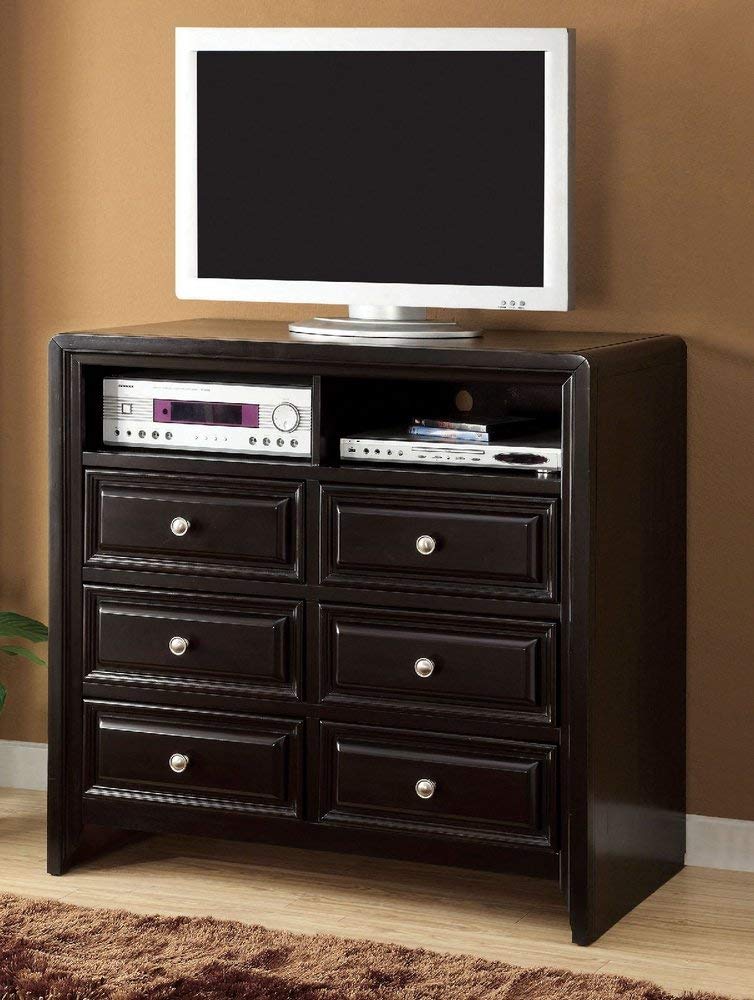 Furniture of America Espresso TV Stand - Modern Entertainment Center for Living Room, Bedroom & Home Theater