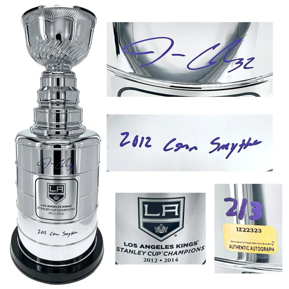 Jonathan Quick Autographed Stanley Cup Trophy #D/3 - LA Kings Signed Hockey Memorabilia with IGM COA - Perfect for Sports Collectors, Kings Fans & Hockey Enthusiasts