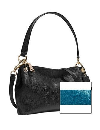 Coach Embossed Horse & Carriage Charley Leather Top Handle Crossbody Bag - Stylish Women's Shoulder Purse for Work, Travel & Everyday Use