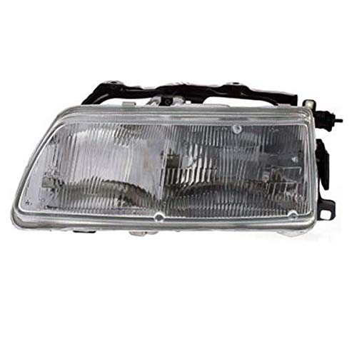 Partomotive Left Side Headlight Assembly with Bulb for 1990-1991 Honda Civic & CRX - Direct Replacement, Improved Visibility for Night Driving