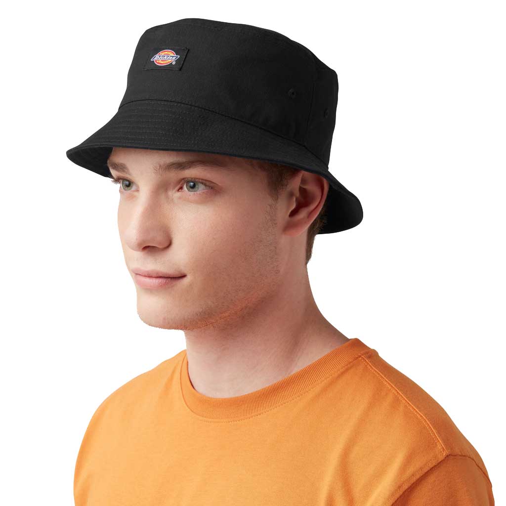 Dickies Twill Bucket Hat for Men & Women - Adjustable Sun Protection Outdoor Hat for Hiking, Fishing, and Beach Activities - Black