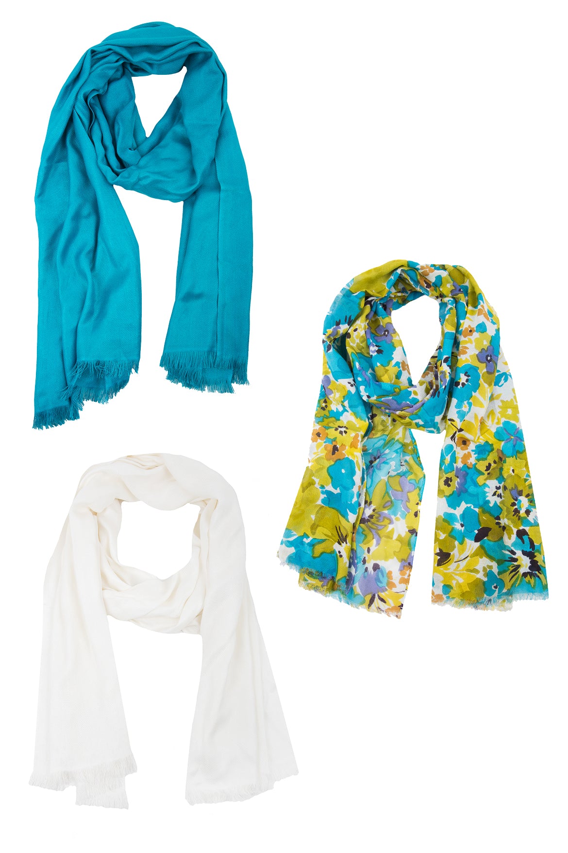 Elegant Floral Garden Scarf Set for Women - Lightweight Fashion Accessory for Spring Outfits, Weddings & Outdoor Events