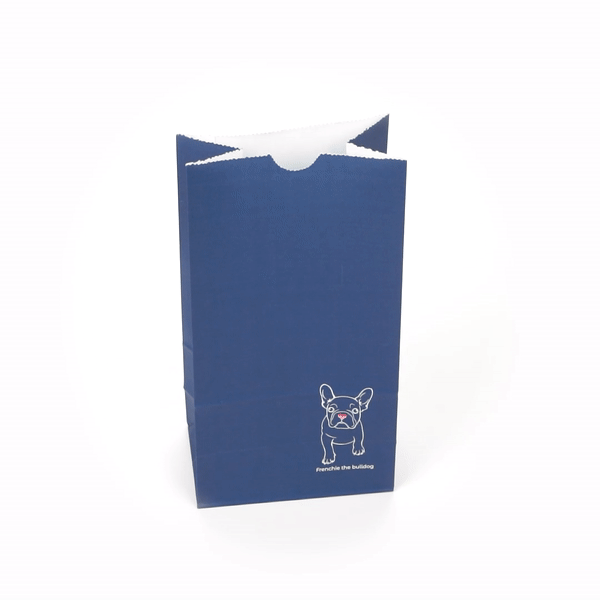 Frenchie Paper Bags 4 lb - 5 x 3.25 x 9.5 Inches - Pack of 100 | Kraft Lunch Bags for Sandwiches, Snacks & Takeout | Eco-Friendly Food Storage & Picnic Supplies