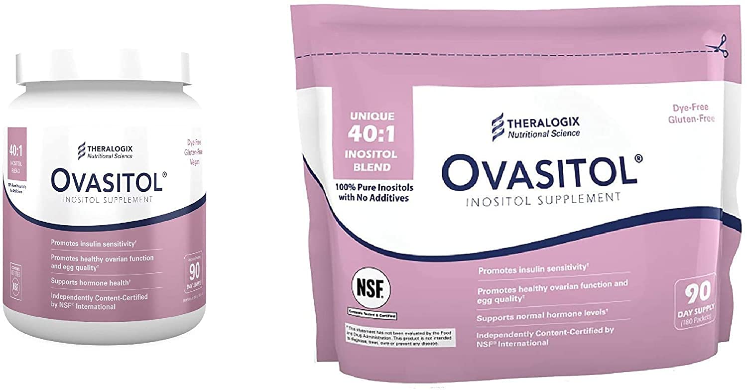 Theralogix Ovasitol Bundle - Myo Inositol & D-Chiro Inositol Supplement (180-Day Supply) with Convenient Single-Serving Packets | Supports Hormonal Balance & PCOS Management | Perfect for Women's Health & Fertility Support