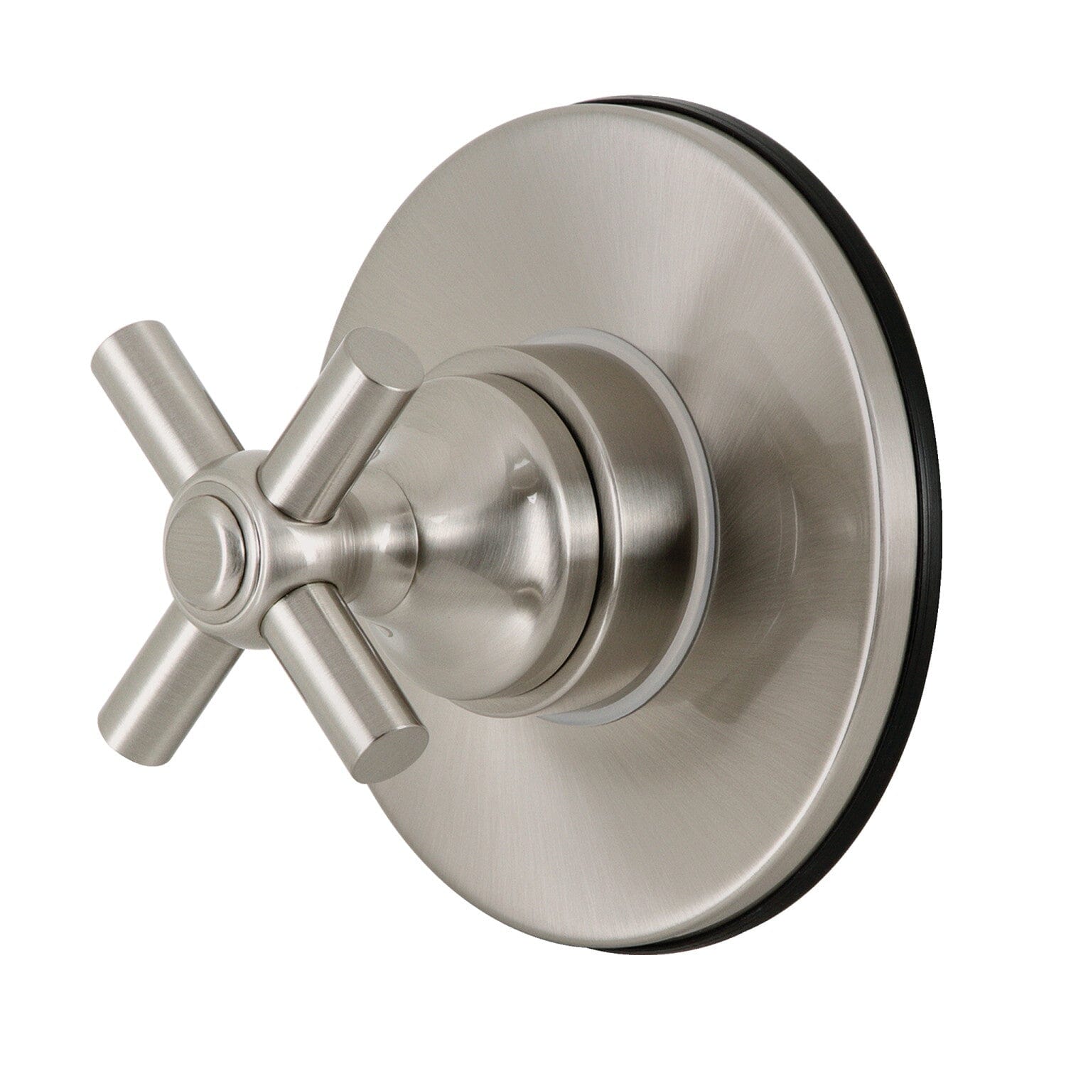 Elinvar Single Handle 3-Way Diverter Valve with Round Trim Kit - Perfect for Bathroom & Shower Faucet Replacement and Plumbing Upgrades