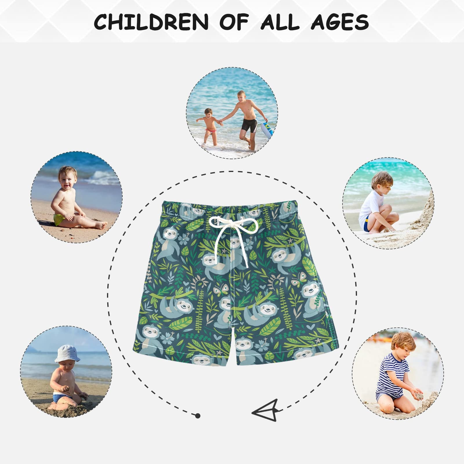 **Boys Swim Trunks for Kids 2-14 Years - Quick Dry Swim Shorts for Beach, Pool & Water Play - Baby & Toddler Swimwear with UPF Protection**    *(Perfect for Swimming Lessons, Summer Vacations & Outdoor Water Activities)*