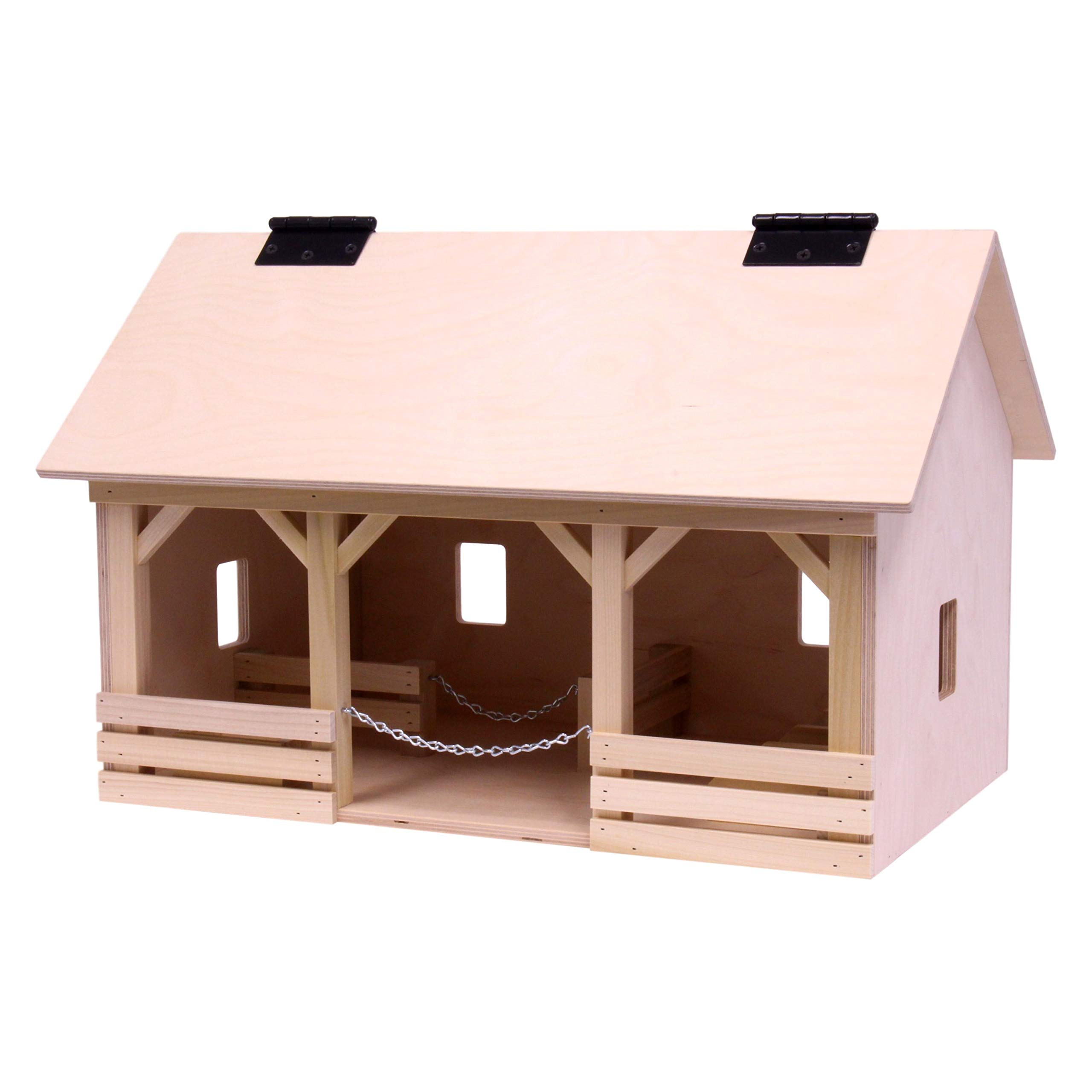 Amish-Made Large Wooden A-Frame Barn Toy with Hay Loft - Handcrafted Kids Playhouse for Farm Animal Figures & Pretend Play - Perfect for Imaginative Play, Farm-Themed Rooms & Educational Toys