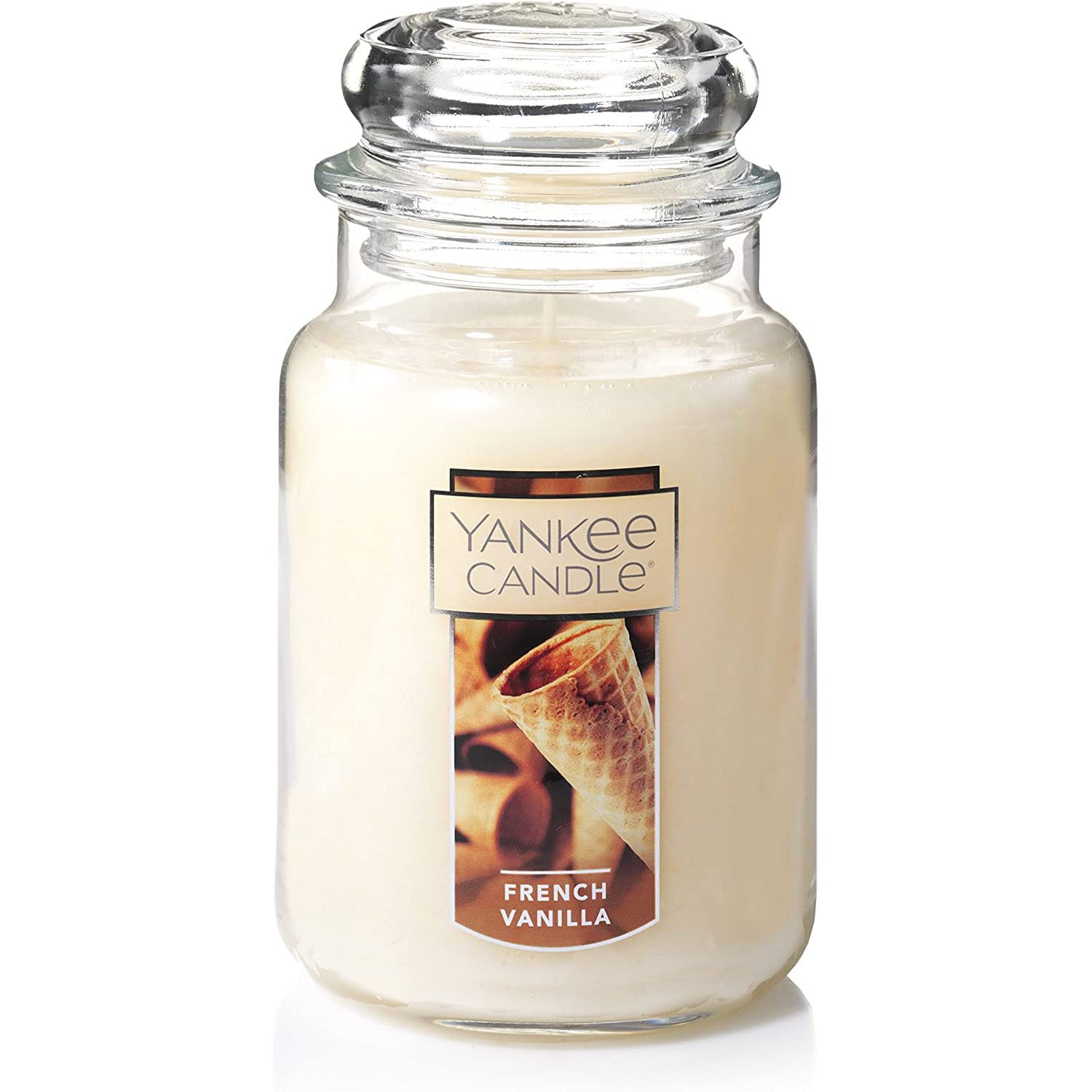 Yankee Candle French Vanilla Scented Large Jar Candle - 22oz Single Wick with 110+ Hours Burn Time | Home Decor, Romantic Dinner, Relaxation Gift