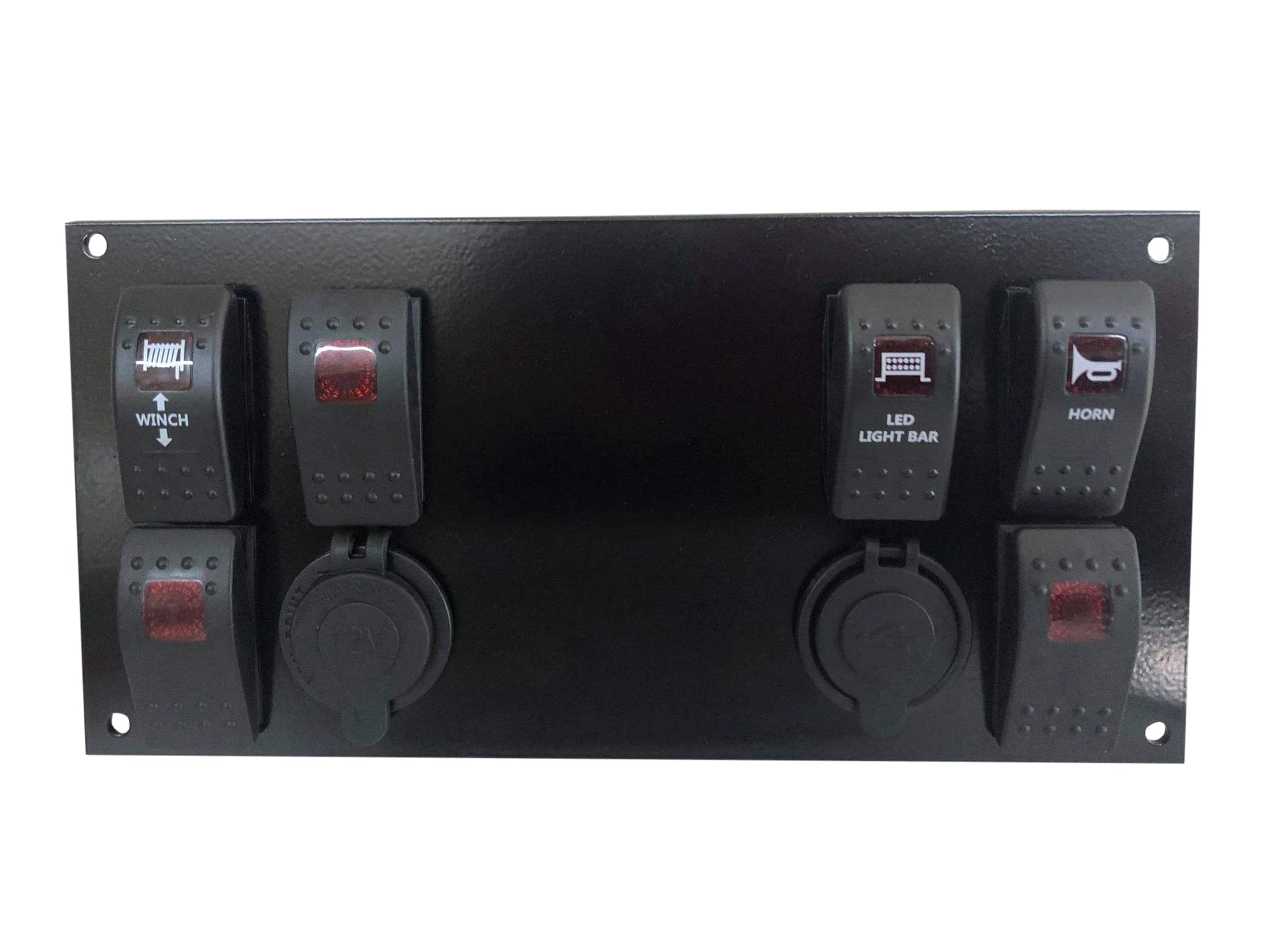Honda Pioneer 700 Switch Plate & Dash Panel - Compatible with Winch, Horn, Light Bar, USB & Cigarette Lighter | Perfect for Off-Roading, Camping & Utility Vehicle Upgrades