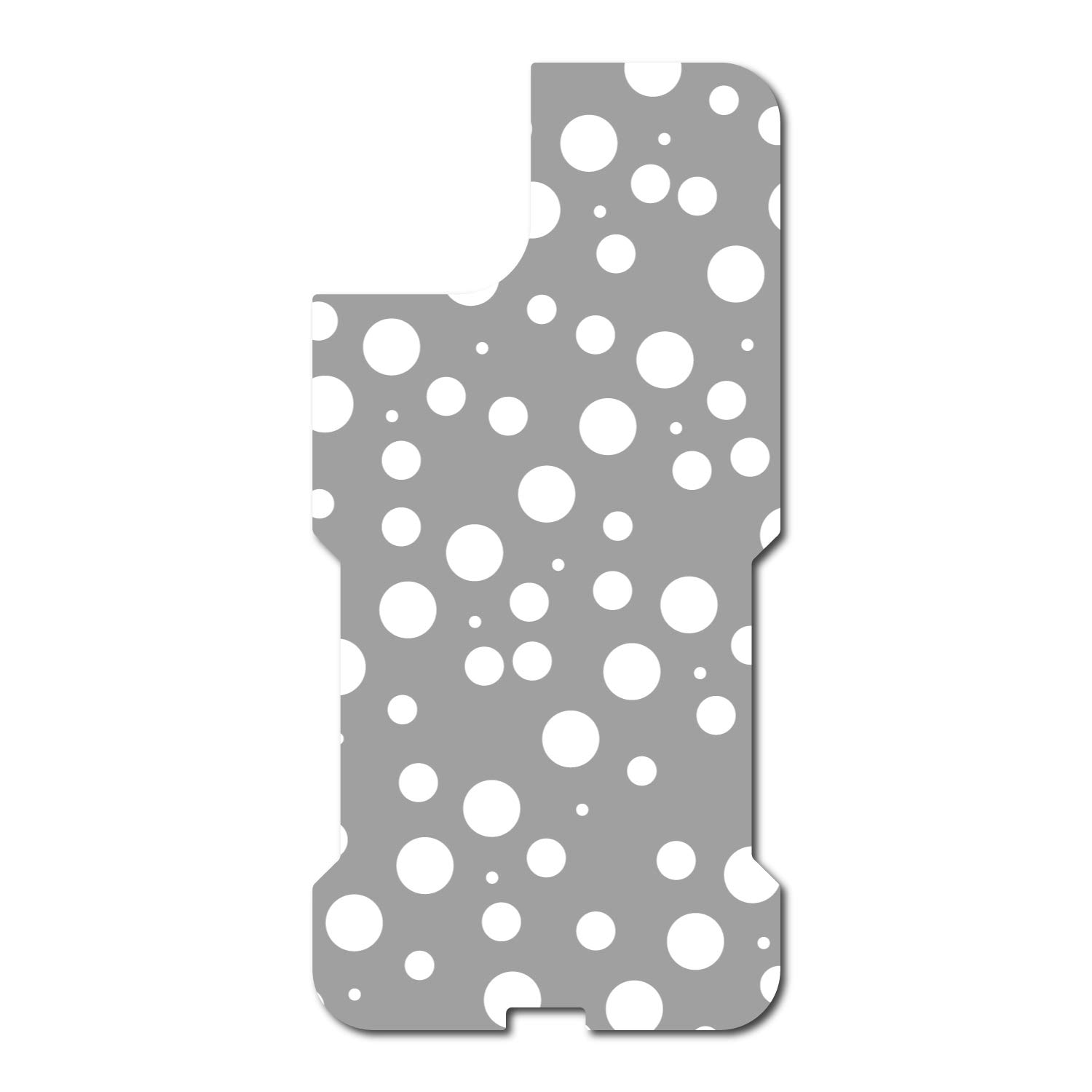 DistinctInk Custom Skin & Decal for OtterBox Commuter iPhone 11 Pro Max (6.5 Inch) - Grey White Polka Dot Design | Protective Cover for Work, Travel & Everyday Use