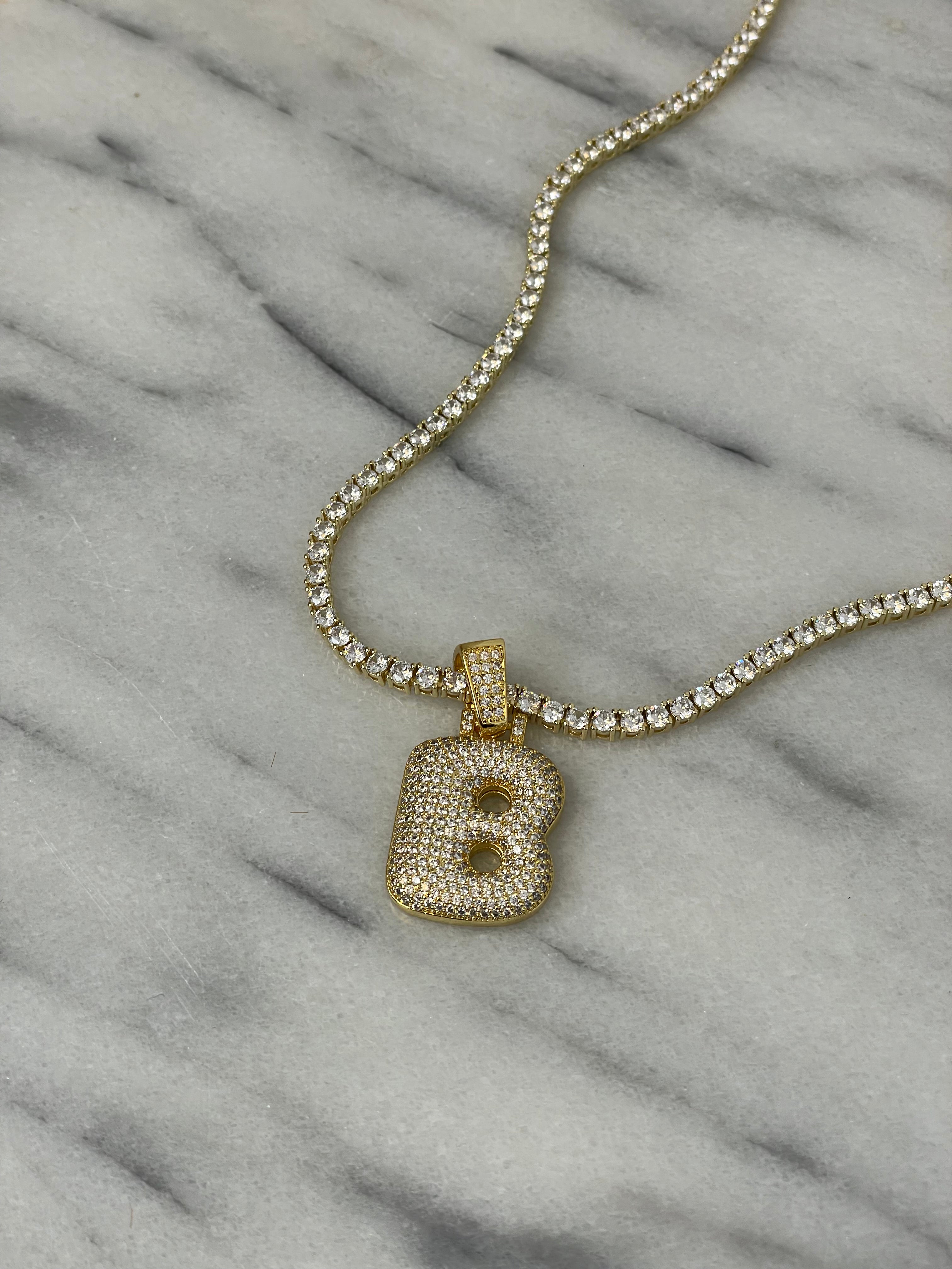 Custom Initial Bubble Interchangeable Necklace - Personalized Name Pendant for Women & Girls - Perfect for Gifts, Birthdays, and Everyday Wear