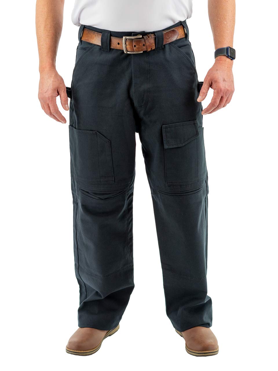 ViviTech - Heavy Duty Cotton Canvas Work Pants with Reinforced Knee Pads for Construction, Carpentry & Outdoor Jobs | Durable Utility Pants for Men | Perfect for DIY Projects, Landscaping & Tough Work Environments