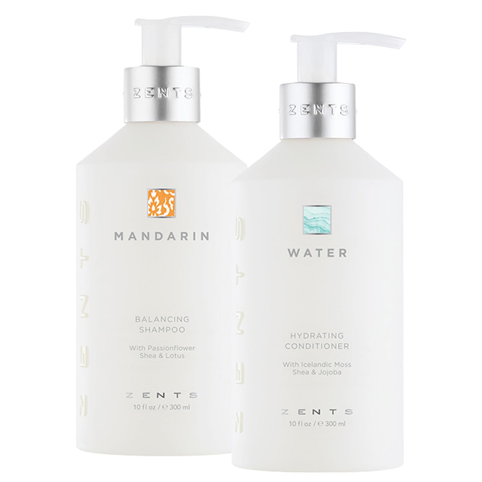 ZENTS Balancing Shampoo & Moisturizing Conditioner Set - Sulfate-Free, Color Safe for All Hair Types (10 fl oz Each) - Perfect for Daily Hair Care & Color-Treated Hair Maintenance